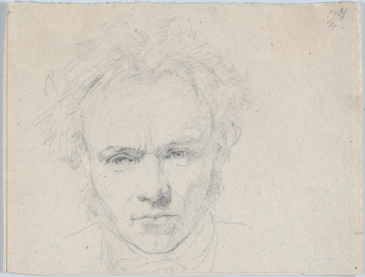 Portrett av billedhuggeren Hermann Ernst Freund av Christen Købke