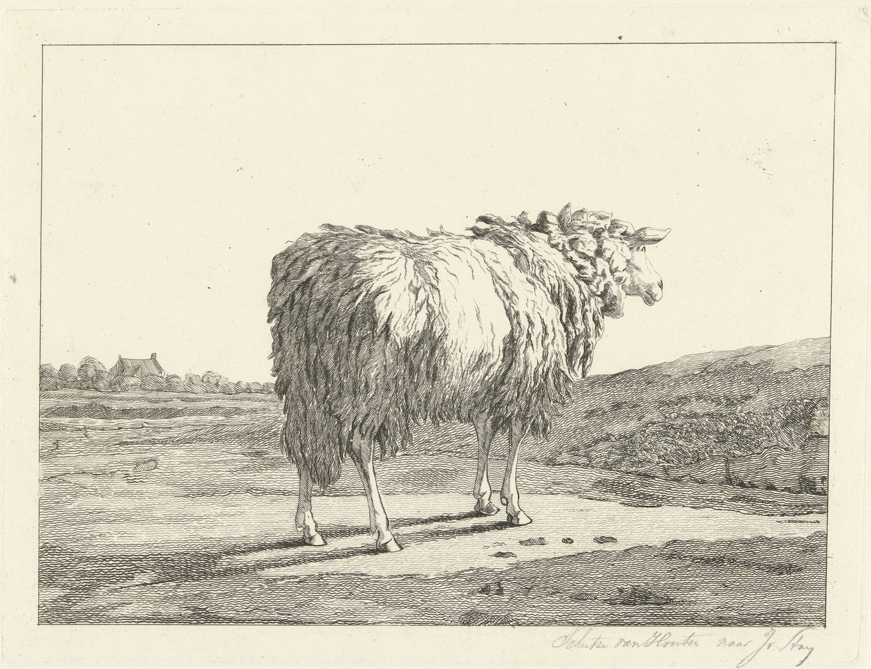 Sauer i et landskap av Christiaan Godfried Schutze van Houten
