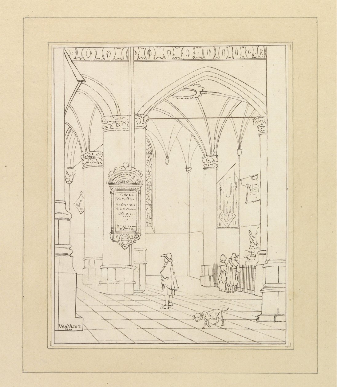 Kerkinterieur av Christiaan Josi