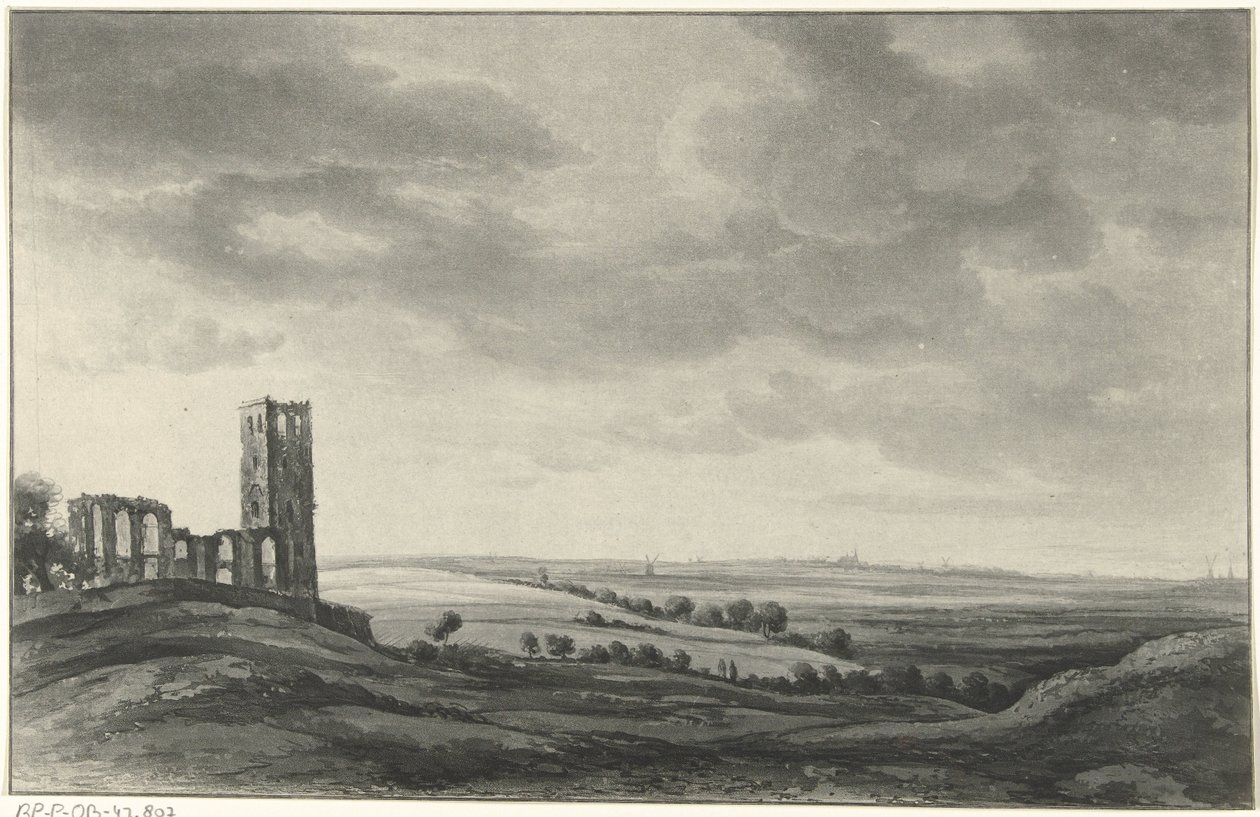 Landskap med ruin av Christiaan Josi