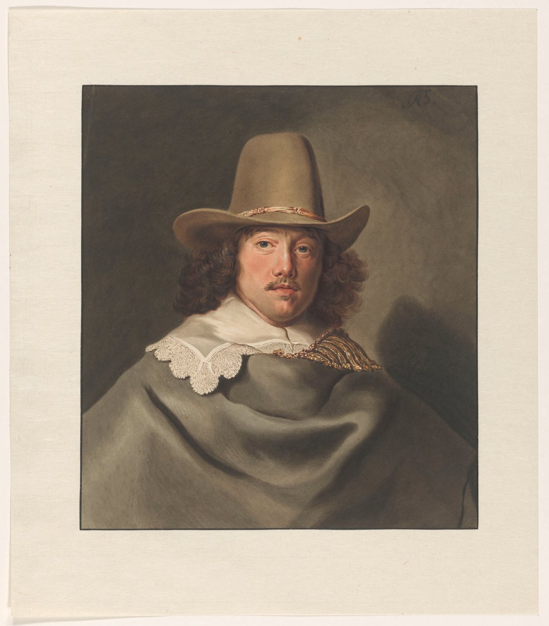 Portret van Abraham Velters (1603-1690) av Christiaan Kramm