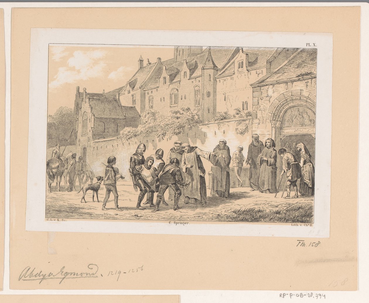 Egmond Abbey, 1200-tallet av Christiaan Lodewijk van Kesteren