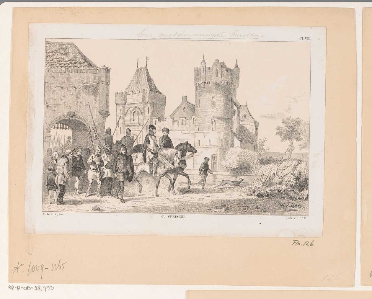 En middelalderfestning, 1000-tallet av Christiaan Lodewijk van Kesteren