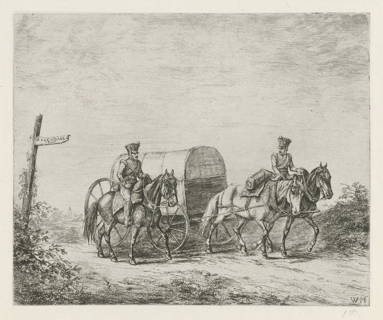 To soldater til hest av Christiaan Wilhelmus Moorrees