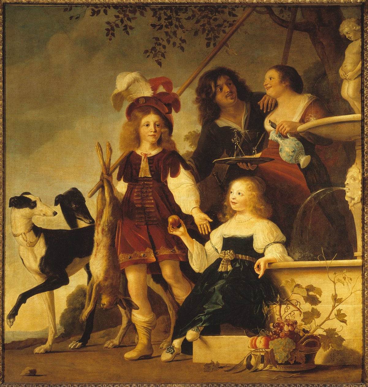 Allegorisk familieportrett, 1642. av Christiaen van Couwenbergh