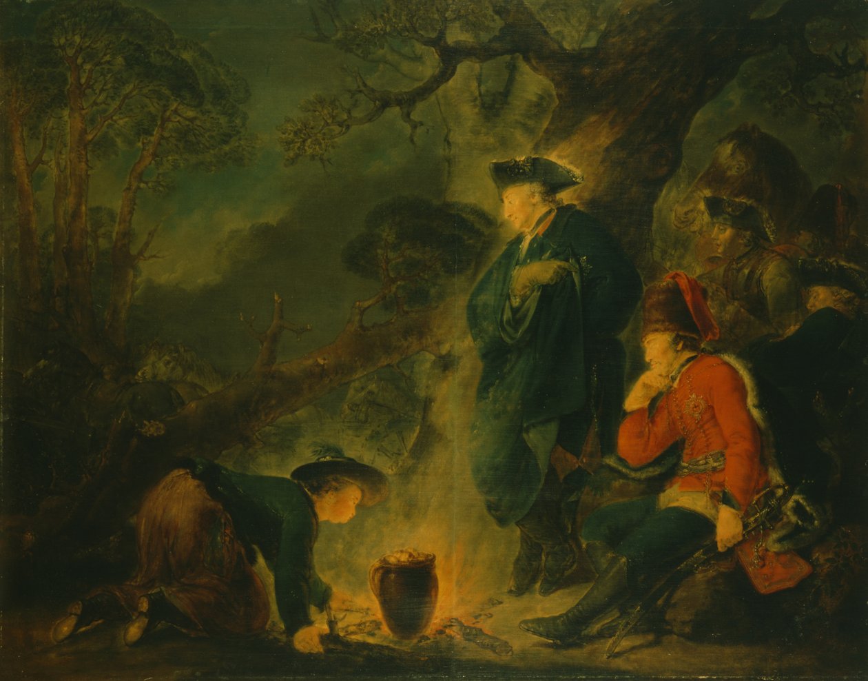 Fredrik den store og general von Ziethen på vei til slaget ved Torgau av Bernhard Rode