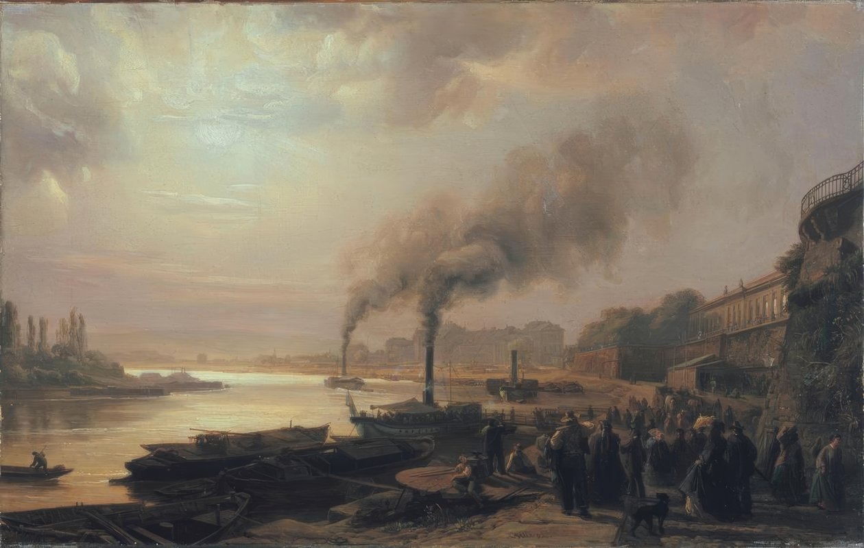 Brühl-terrassen i Dresden av Christian Friedrich Gille