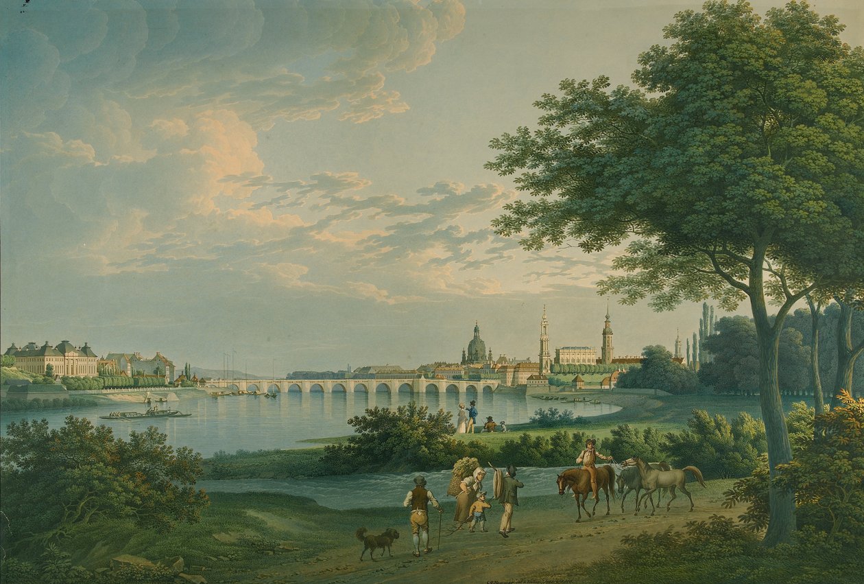 Utsikt over Dresden av Christian Gottlob Hammer