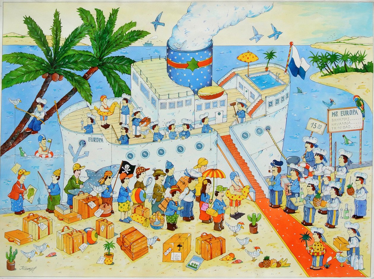 Steamer, 2003 (wc på papir) av Christian Kaempf
