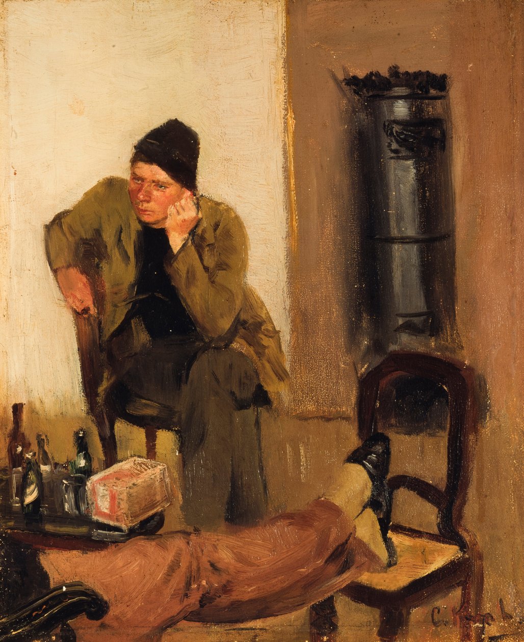 Charles Lundh i samtale med Christian Krohg av Christian Krohg