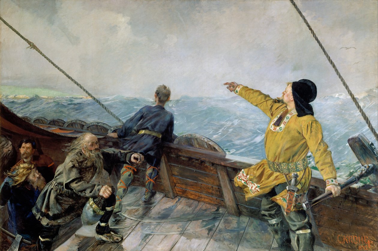 Leiv Eirikson oppdager Amerika av Christian Krohg