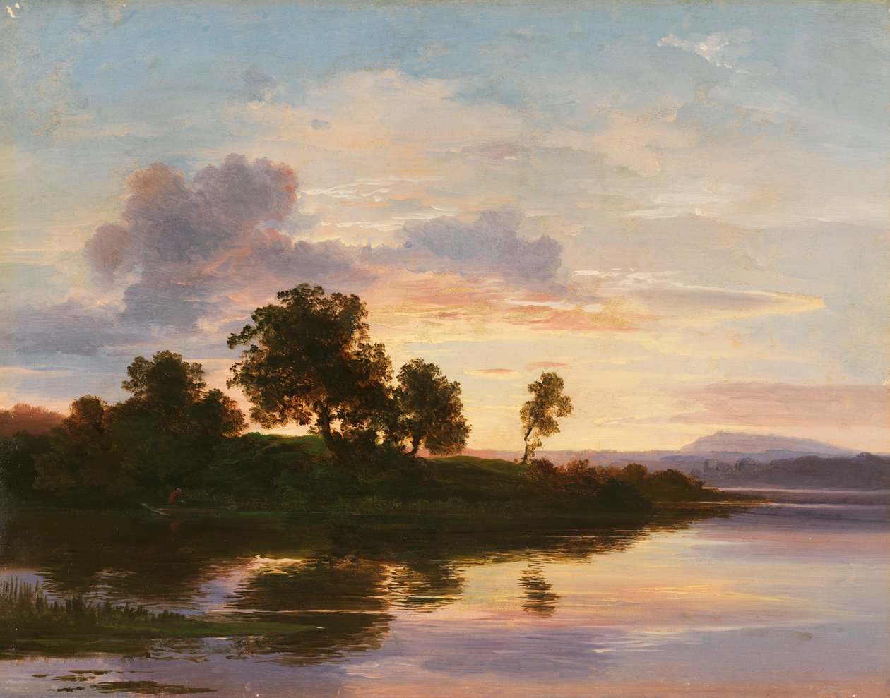 Kveldsstemning på innsjøen Starnberg av Christian Ernst Bernhard Morgenstern
