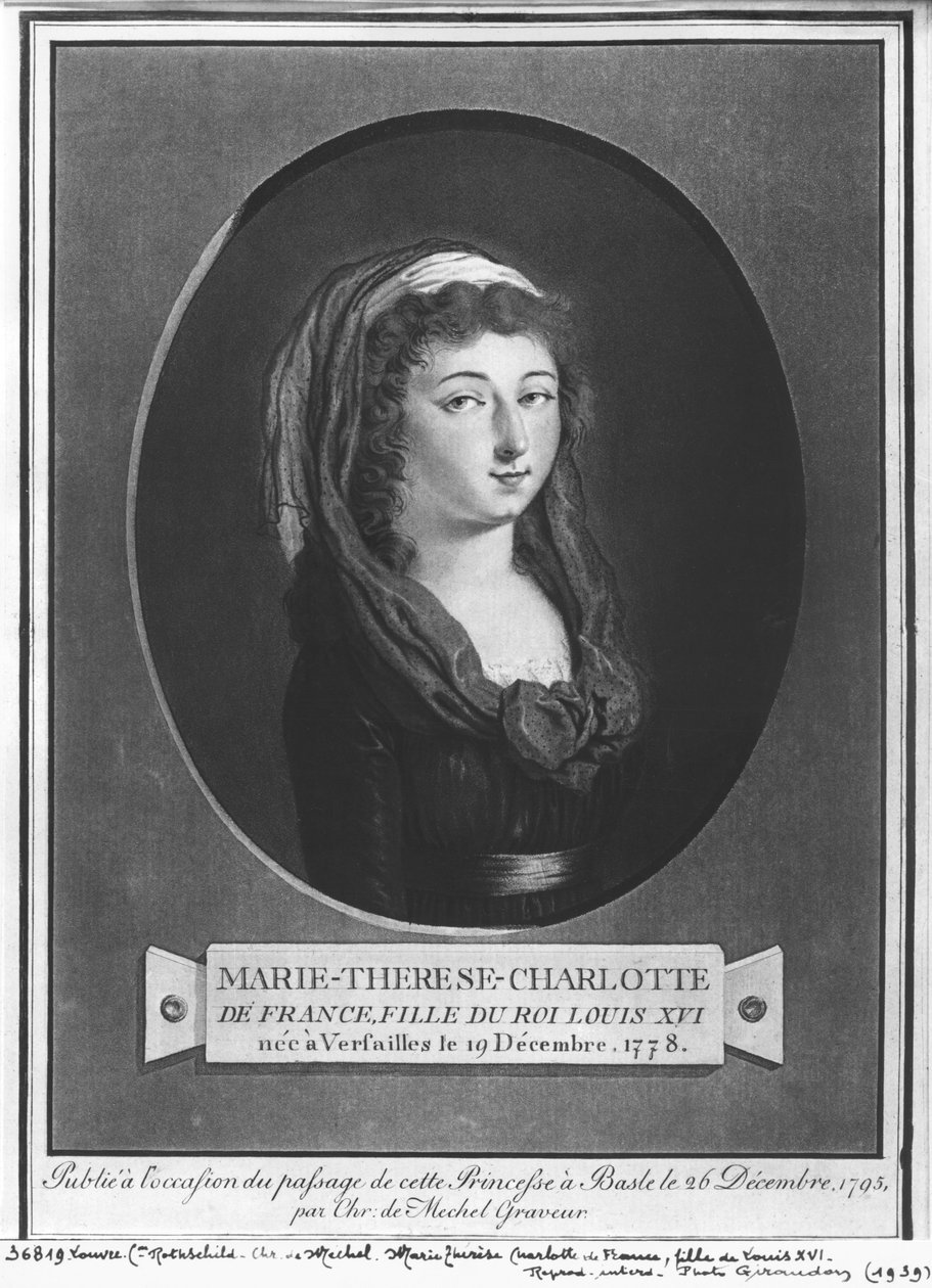Marie-Therese-Charlotte de France (1778-1851) i en alder av sytten av Christian von Mechel