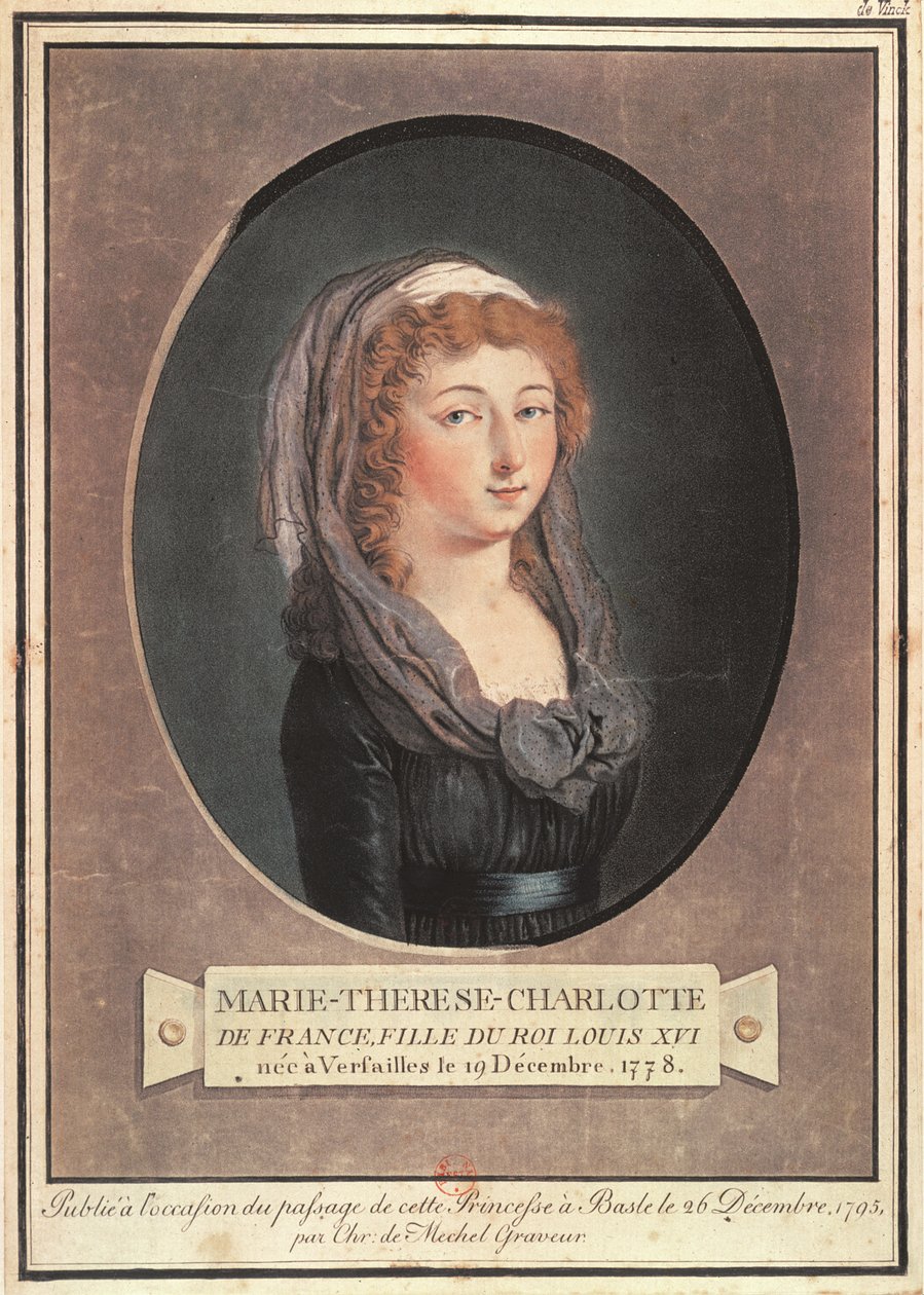 Marie-Therese-Charlotte de France (1778-1851) i en alder av sytten av Christian von Mechel
