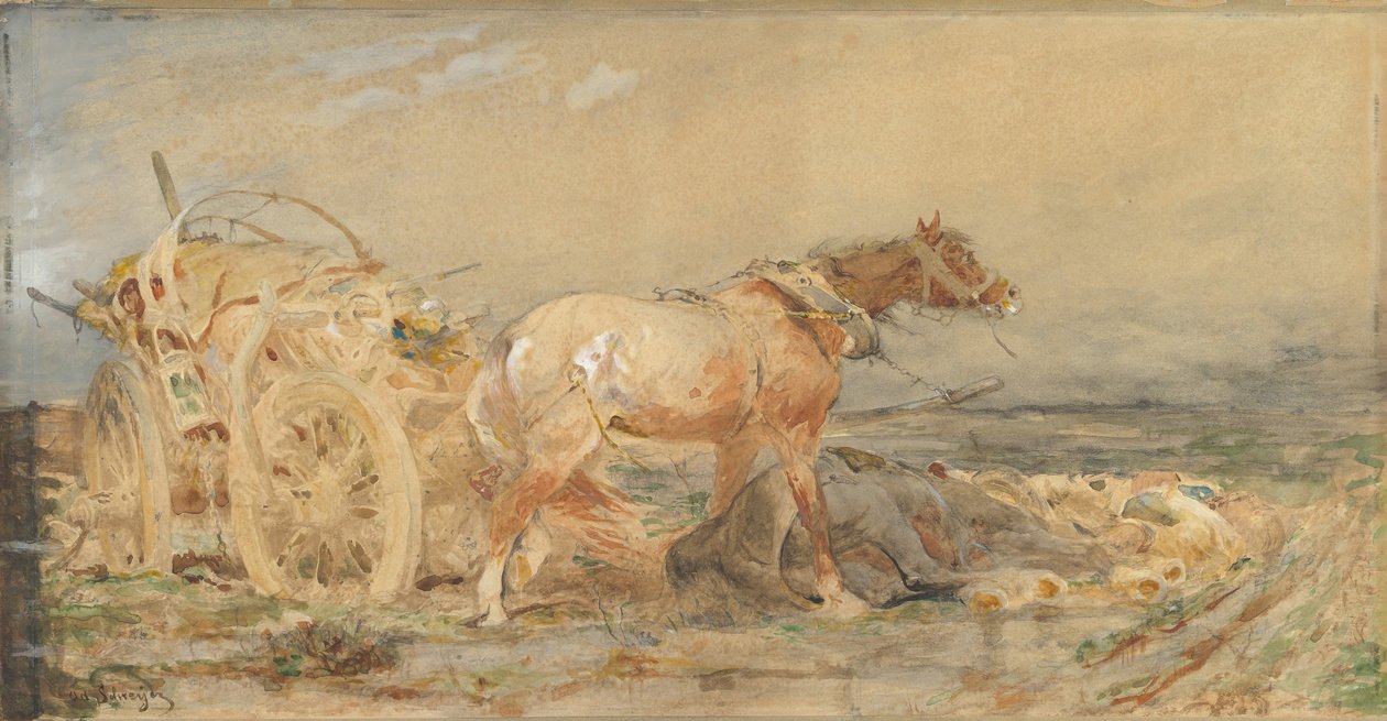 Forlatt: Donaus myrer, før 1887. av Christian Adolf Schreyer