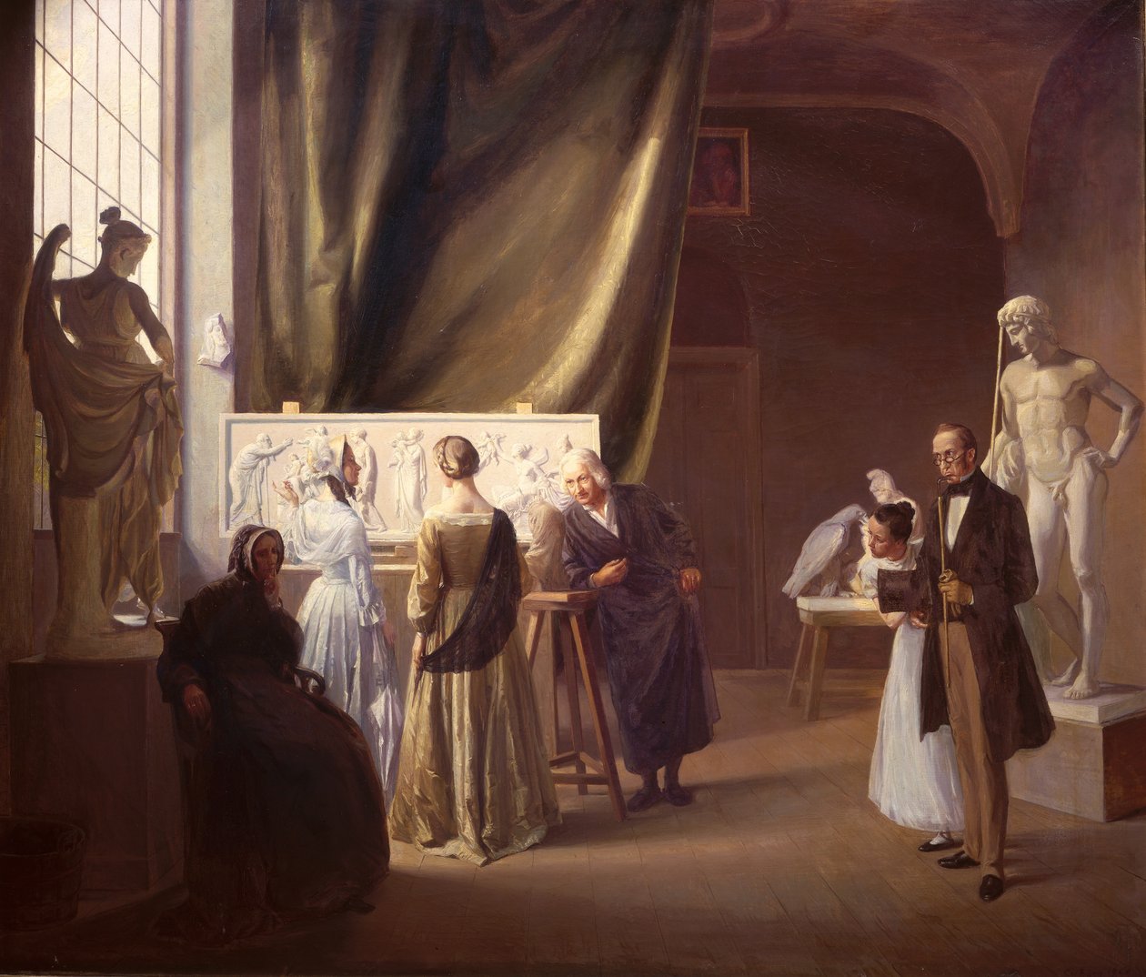 The Studio of Bertel Thorvaldsen (1770-1844) 1899 (oil on canvas) av Christian Bang