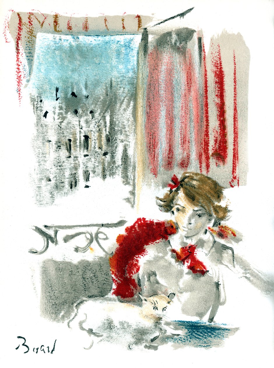 Claudine a Paris av Willy og Colette Willy, utgitt i 1946 (farge litho) av Christian Bérard