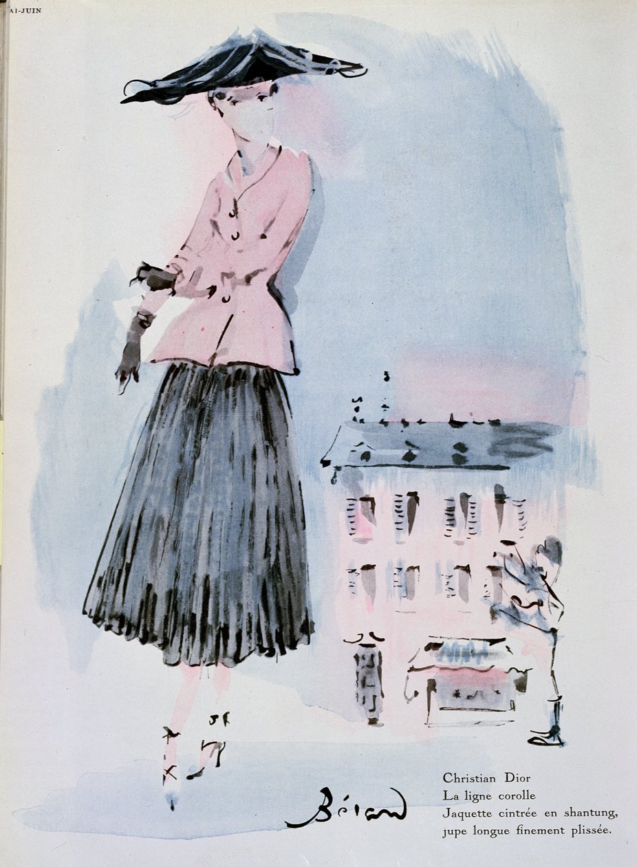 Moteplate av Christian Dior, illustrasjon fra magasinet 
