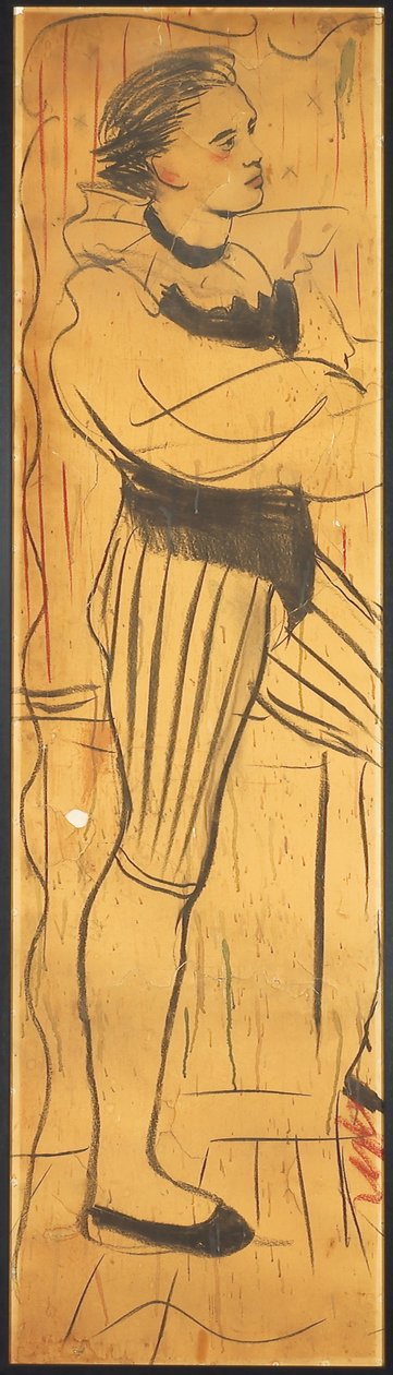 Triptych (tegning av en elskers scene) (blyant på papir) (se også 742029-30) av Christian Bérard