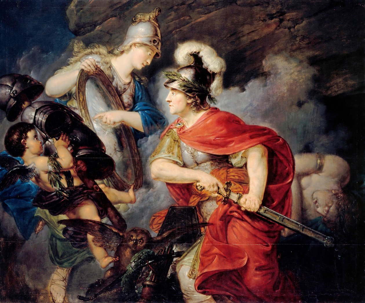 Allegori av Frederic II av Preussen, kjent som den store (1712-1786) i Persee (begynnelsen av syvårskrigen av Christian Bernhard Rode