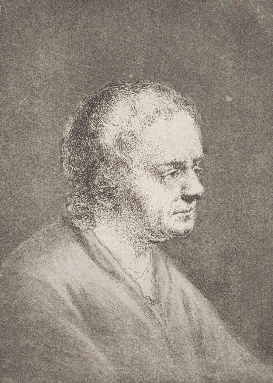 Portrett av Christian Bernhard Rode, kunstnerens far, ca. 1756. av Christian Bernhard Rode