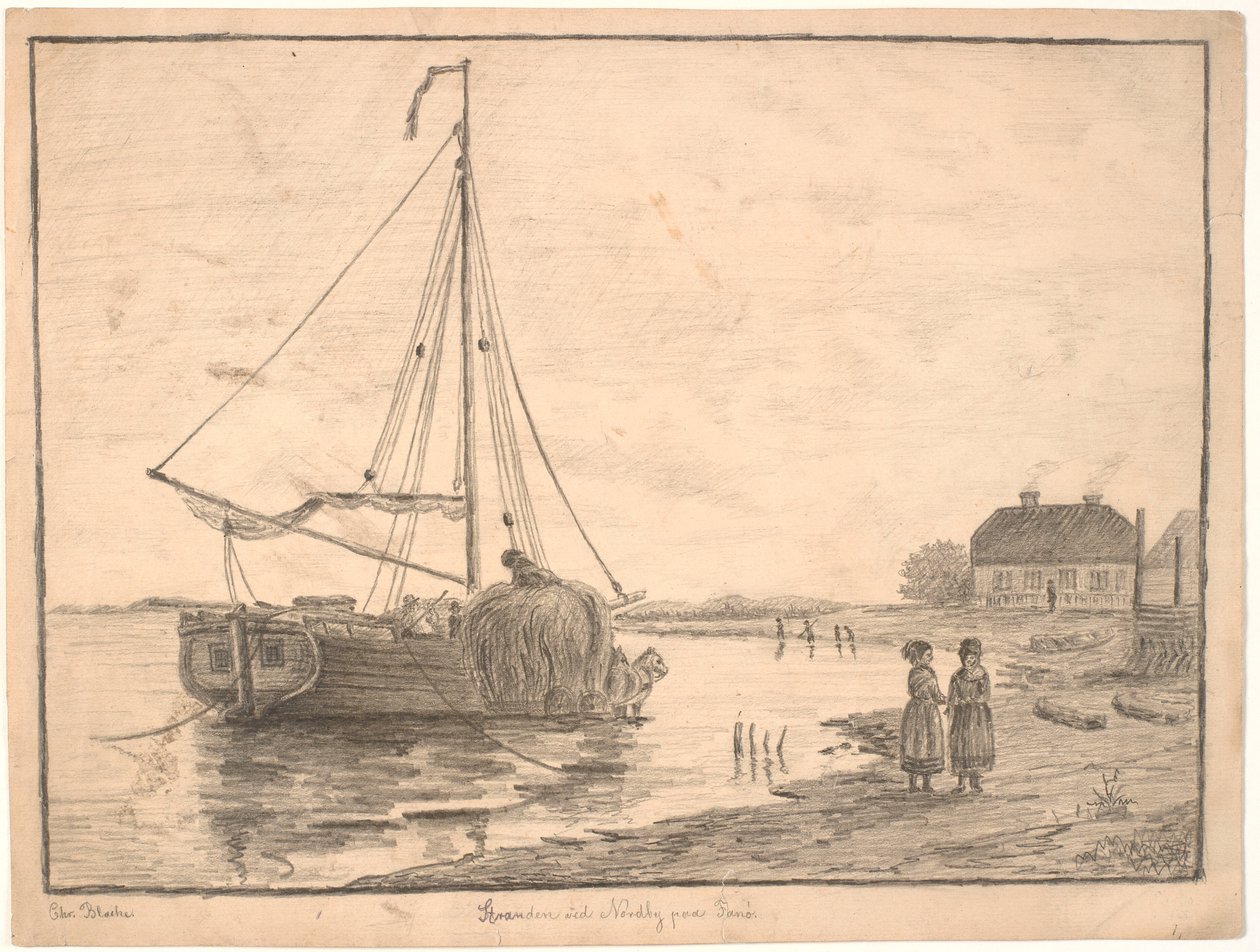 Stranda ved Nordby på Fanø av Christian Blache