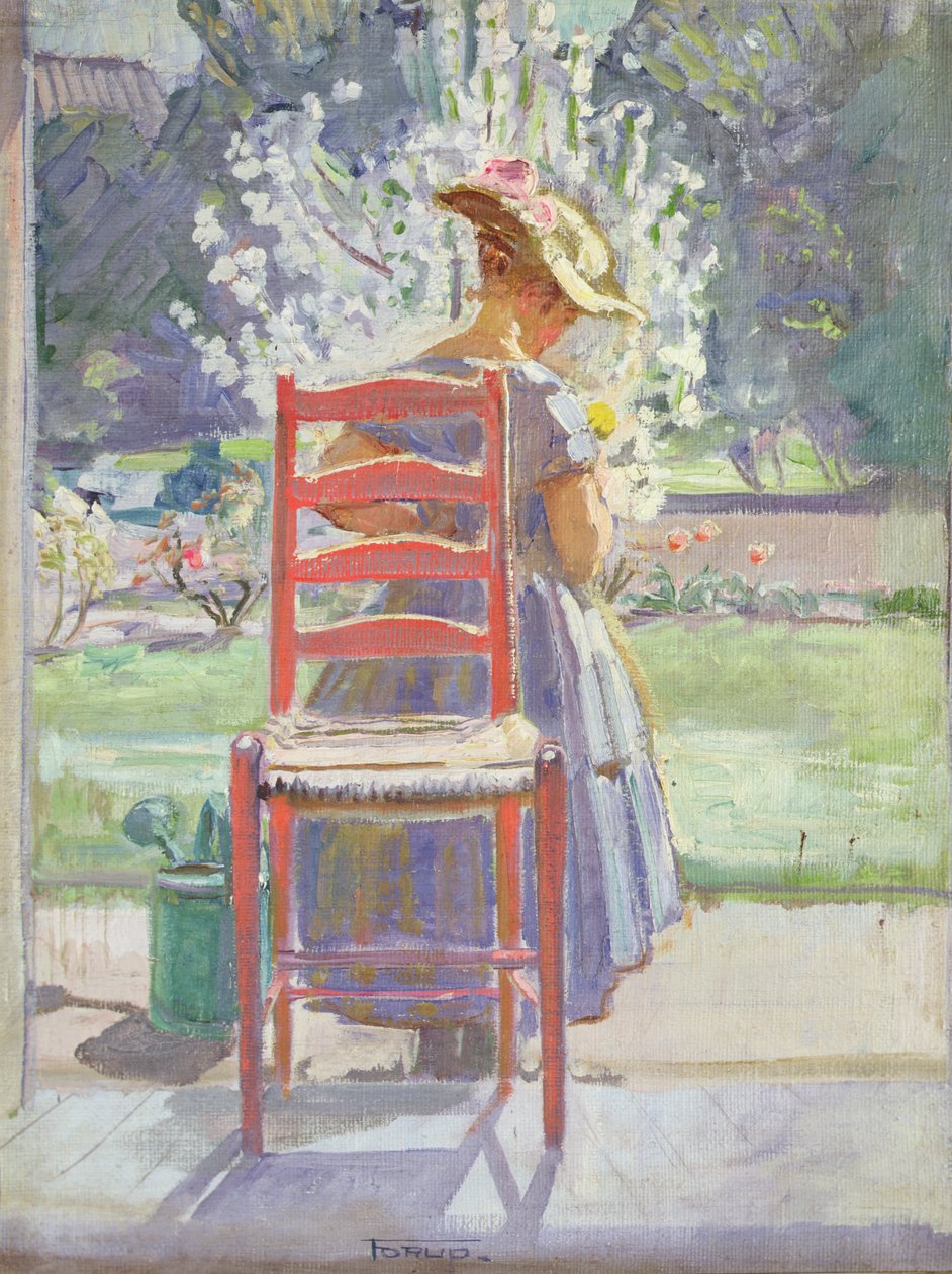On the Terrace (olje på lerret) av Christian Carl Forup