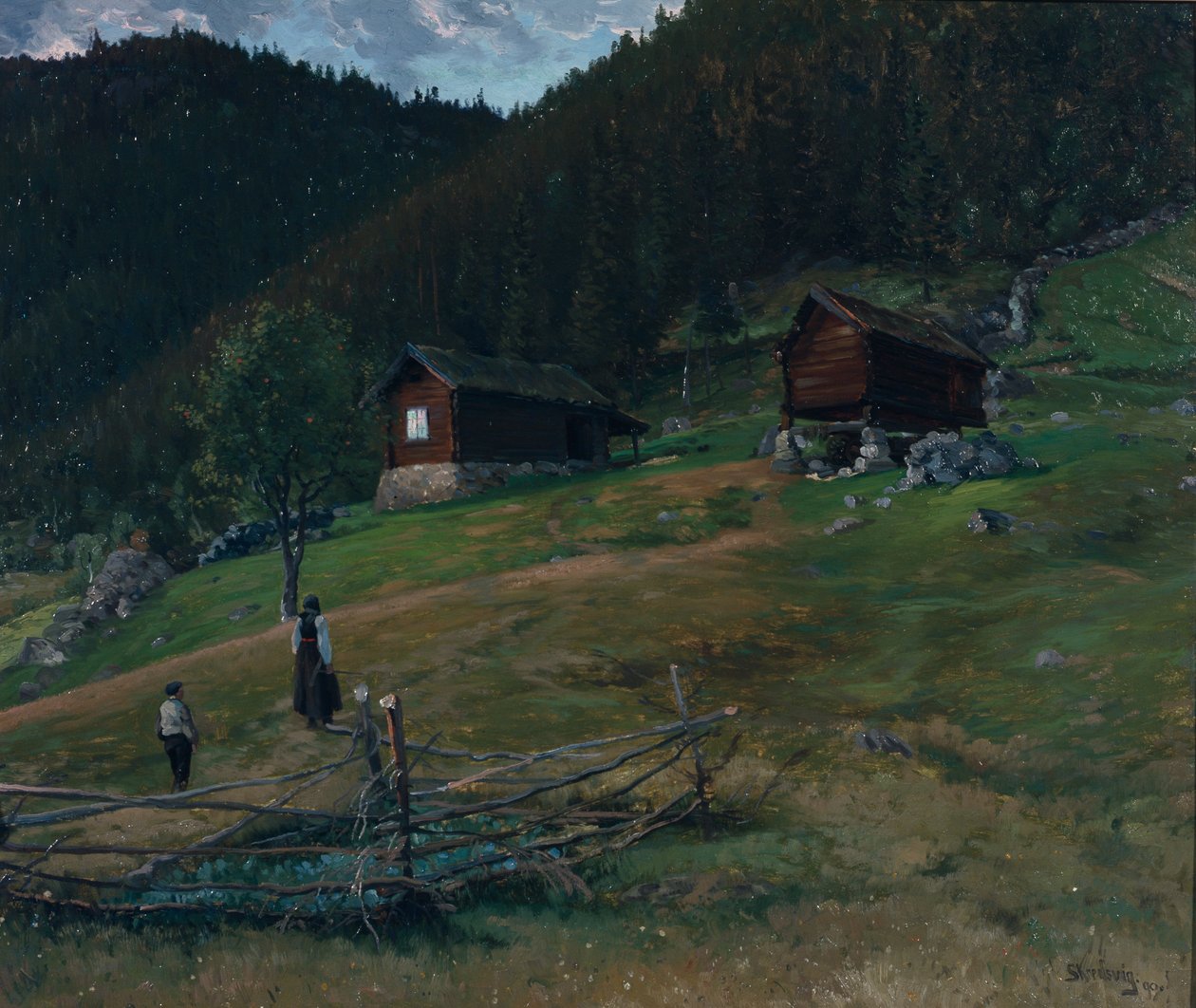Vinje birthplace, Telemark av Christian Eriksen Skredsvig