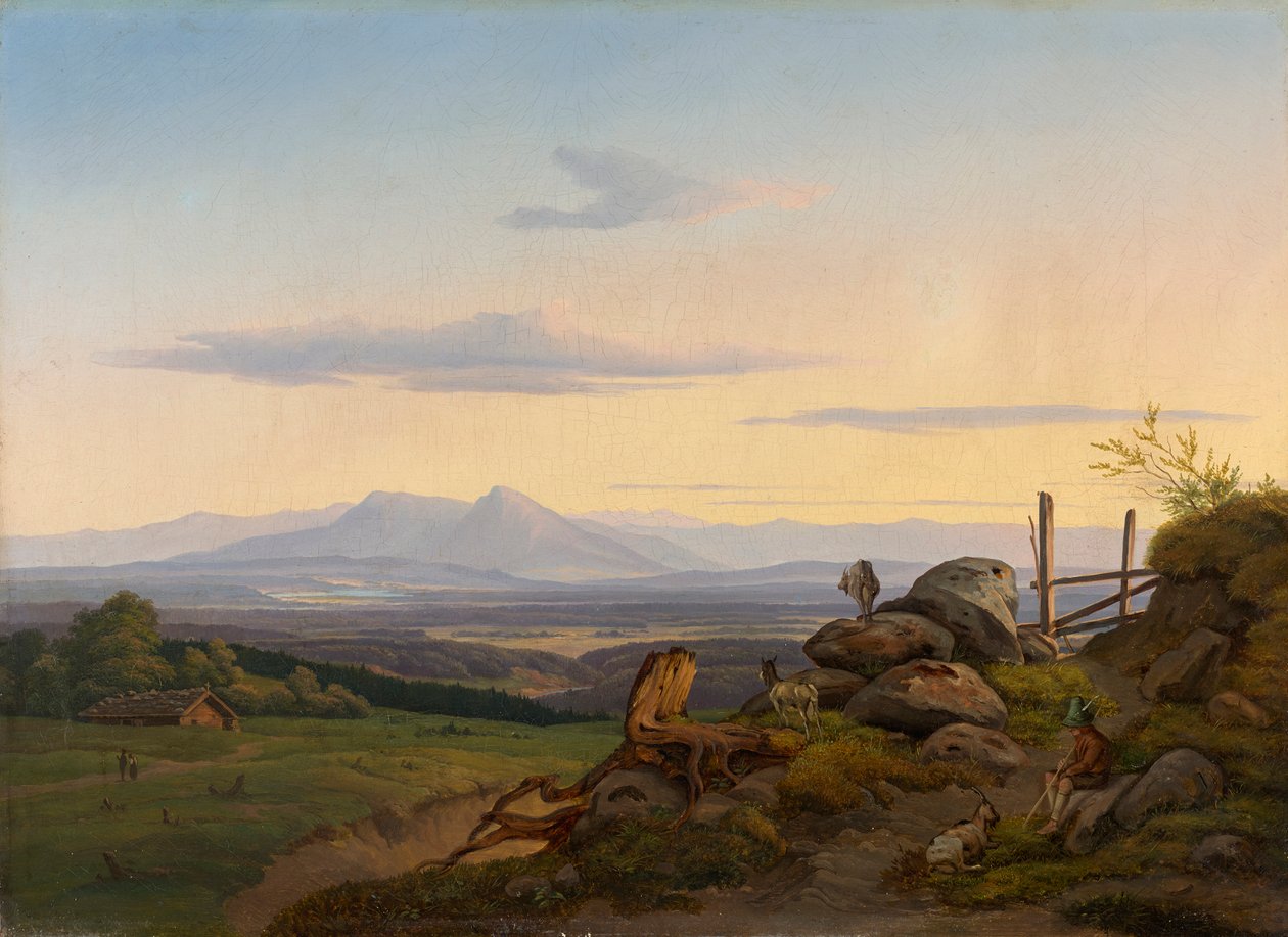 Utsikt over Werdenfelser Land av Christian Ernst Bernhard Morgenstern