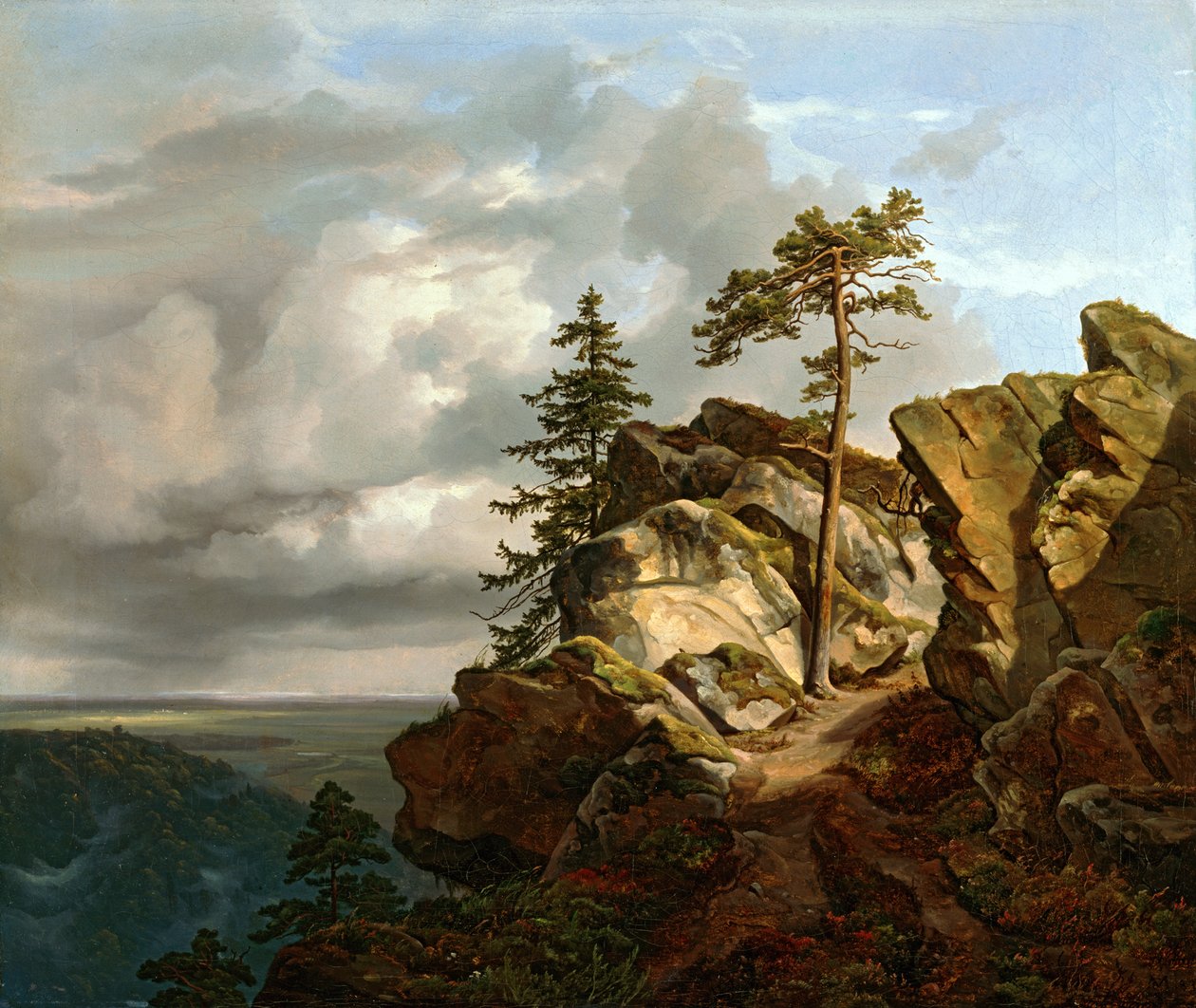 Harz-landskap (Lüneburger Heide nær Harburg) av Christian Ernst Bernhard Morgenstern