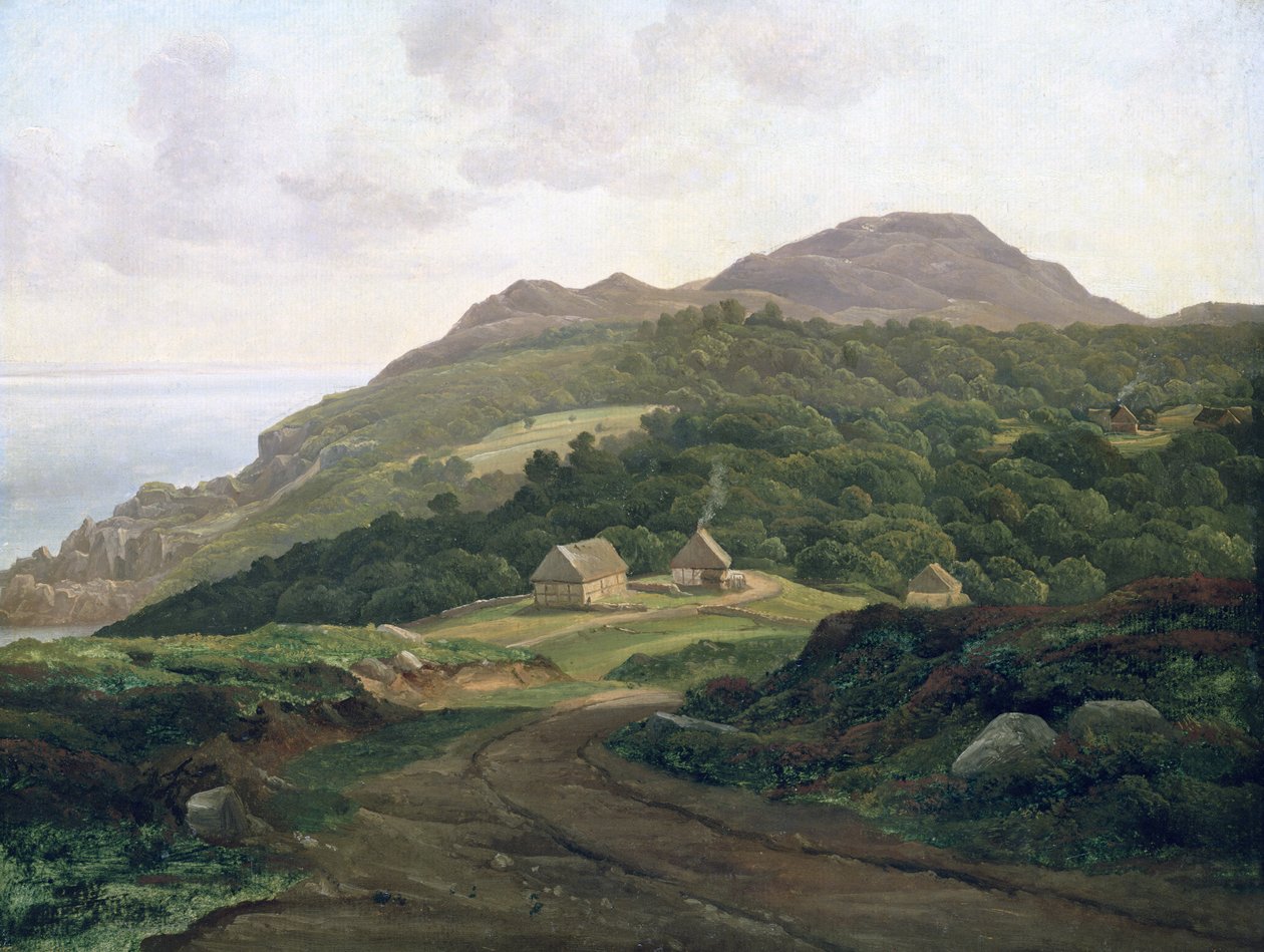 På den svenske kysten, 1828 (olje på papir om bord) av Christian Ernst Bernhard Morgenstern