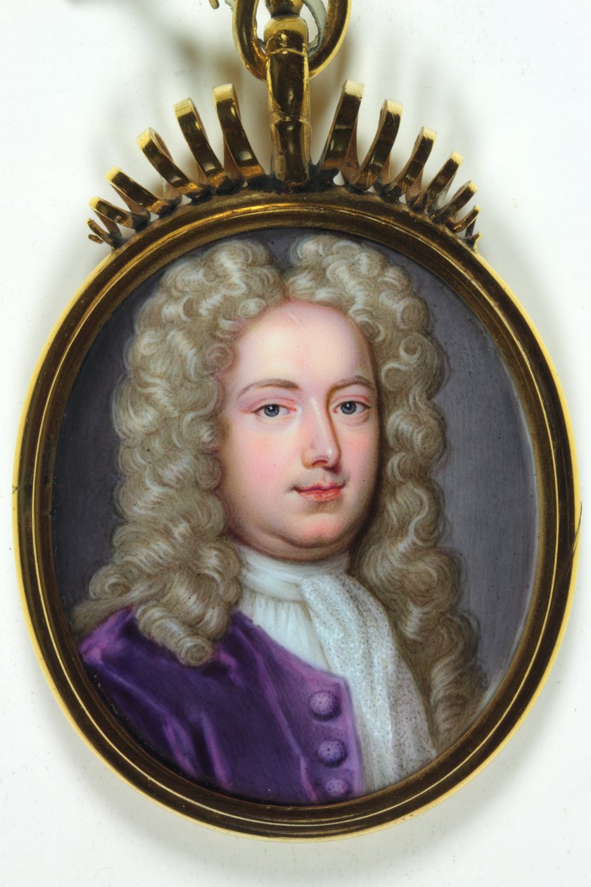 En gentleman kalt Joseph Addison (emalje) av Christian Friedrich (cicle of) Zincke