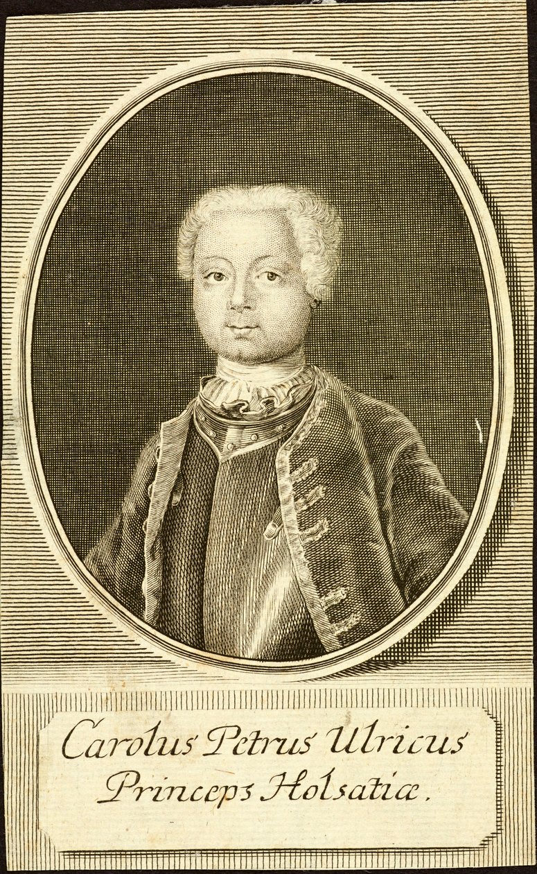 Portrett av hertugen Karl Peter Ulrich av Holstein-Gottorp 1728-1762, 1734. av Christian Friedrich Fritzsch