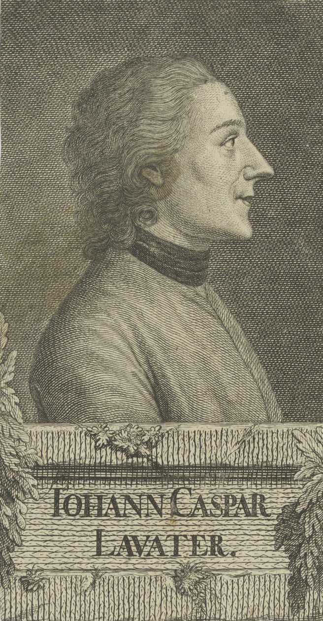 Portrett av poeten og fysiognomen Johann Kaspar Lavater 1741-1801, 1773. av Christian Friedrich Fritzsch