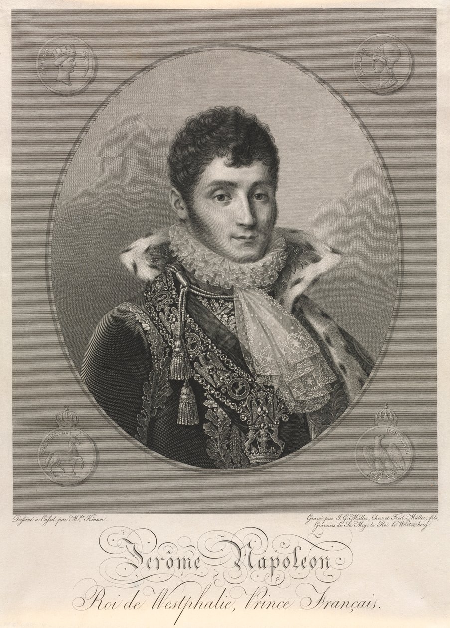 Jerome Napoleon, konge av Westfalen, fransk prins. av Christian Friedrich Muller