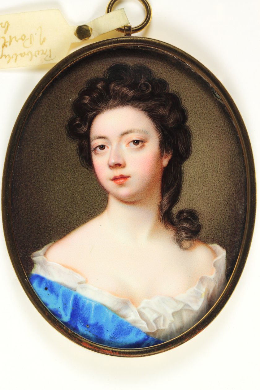 En dame kalt Jane Martha Temple, grevinne av Portland (emalje) av Christian Friedrich Zincke
