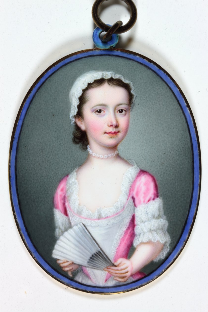 Lady Henrietta Cavendish Bentinck, senere grevinne av Stamford, 1741 (emalje) av Christian Friedrich Zincke
