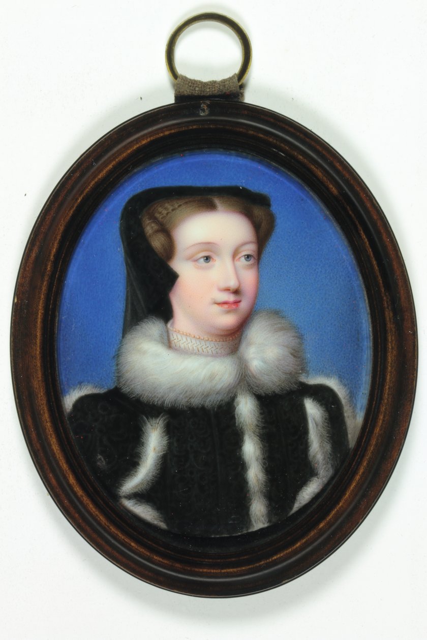 Portrett av en dame kalt Mary Queen of Scots (emalje) av Christian Friedrich Zincke