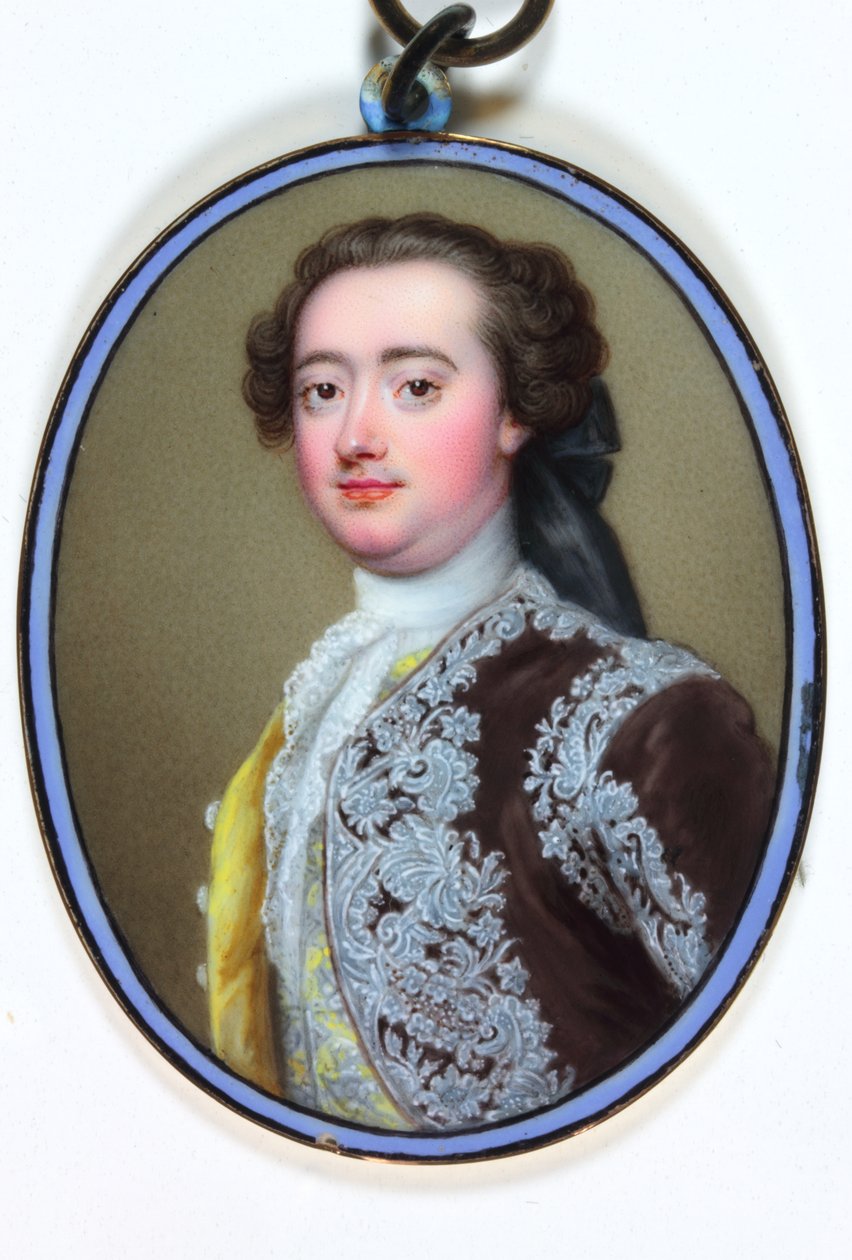 William Bentinck, andre hertug av Portland (emalje) av Christian Friedrich Zincke