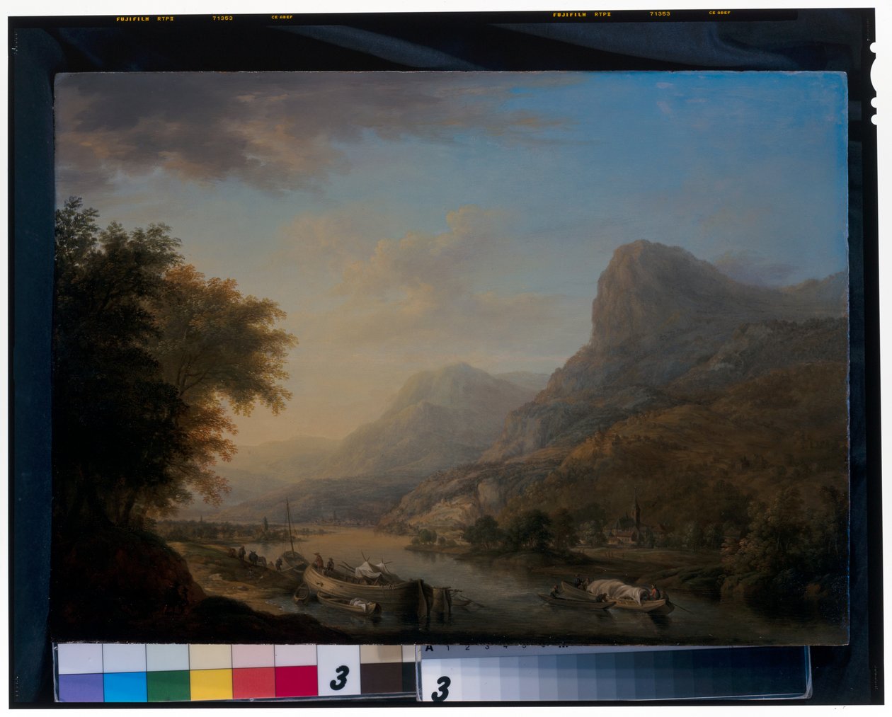Fjellrikt elvelandskap av Christian Georg the Elder Schuetz
