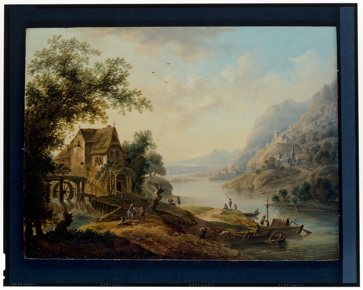 To rhenske landskap av Christian Georg the Elder Schuetz
