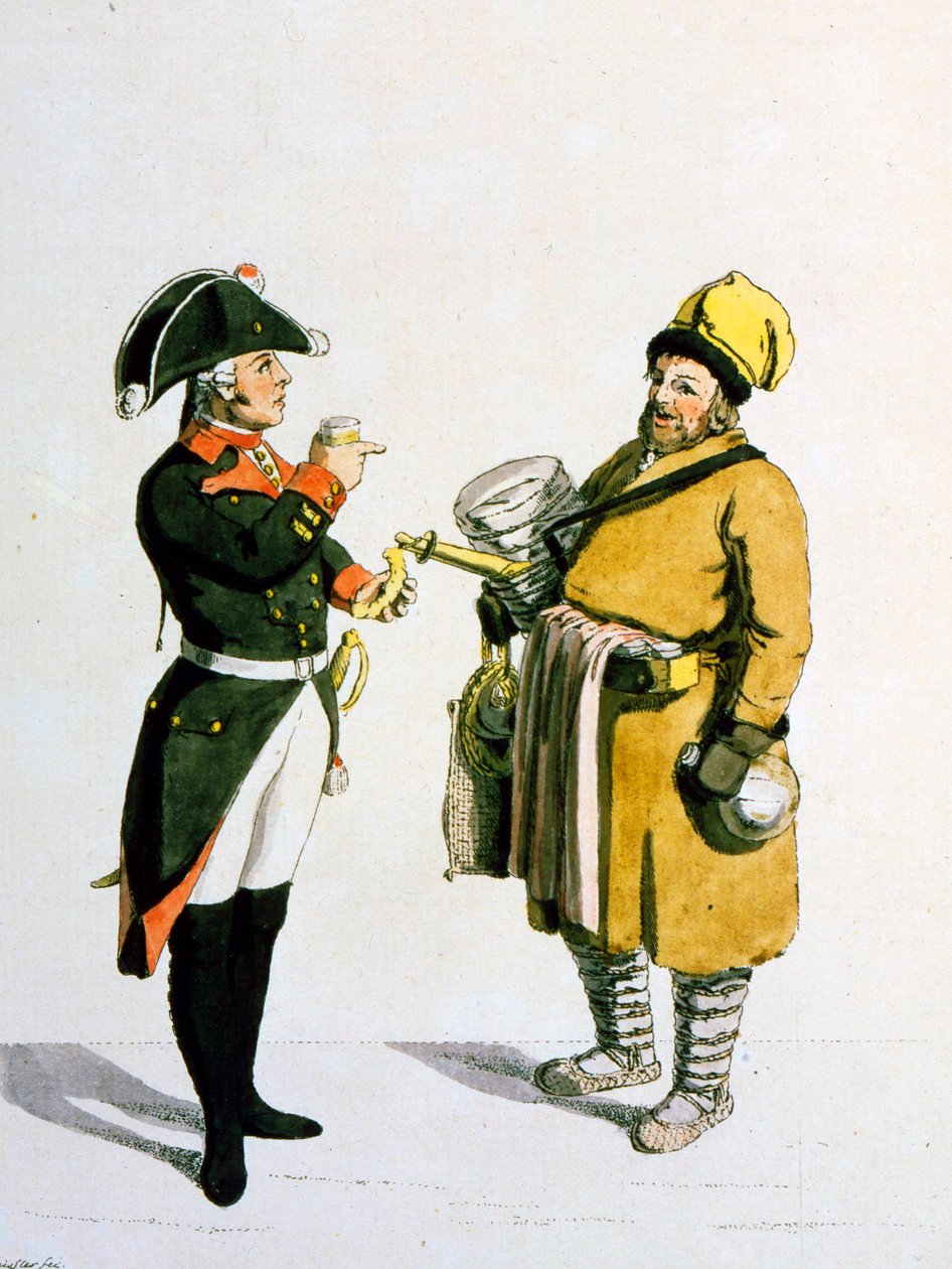 Sbiten selger, 1799. av Christian Gottfried Heinrich Geissler
