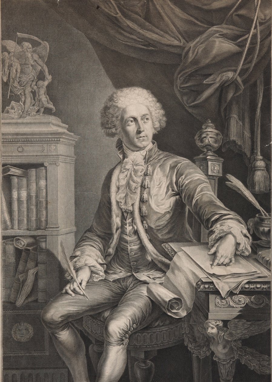 Portrett av prins Alexander Michaylovich Belosselsky-Belozersky 1752-1809, siste kvartal av 1700-tallet av Christian Gottlieb Schultze