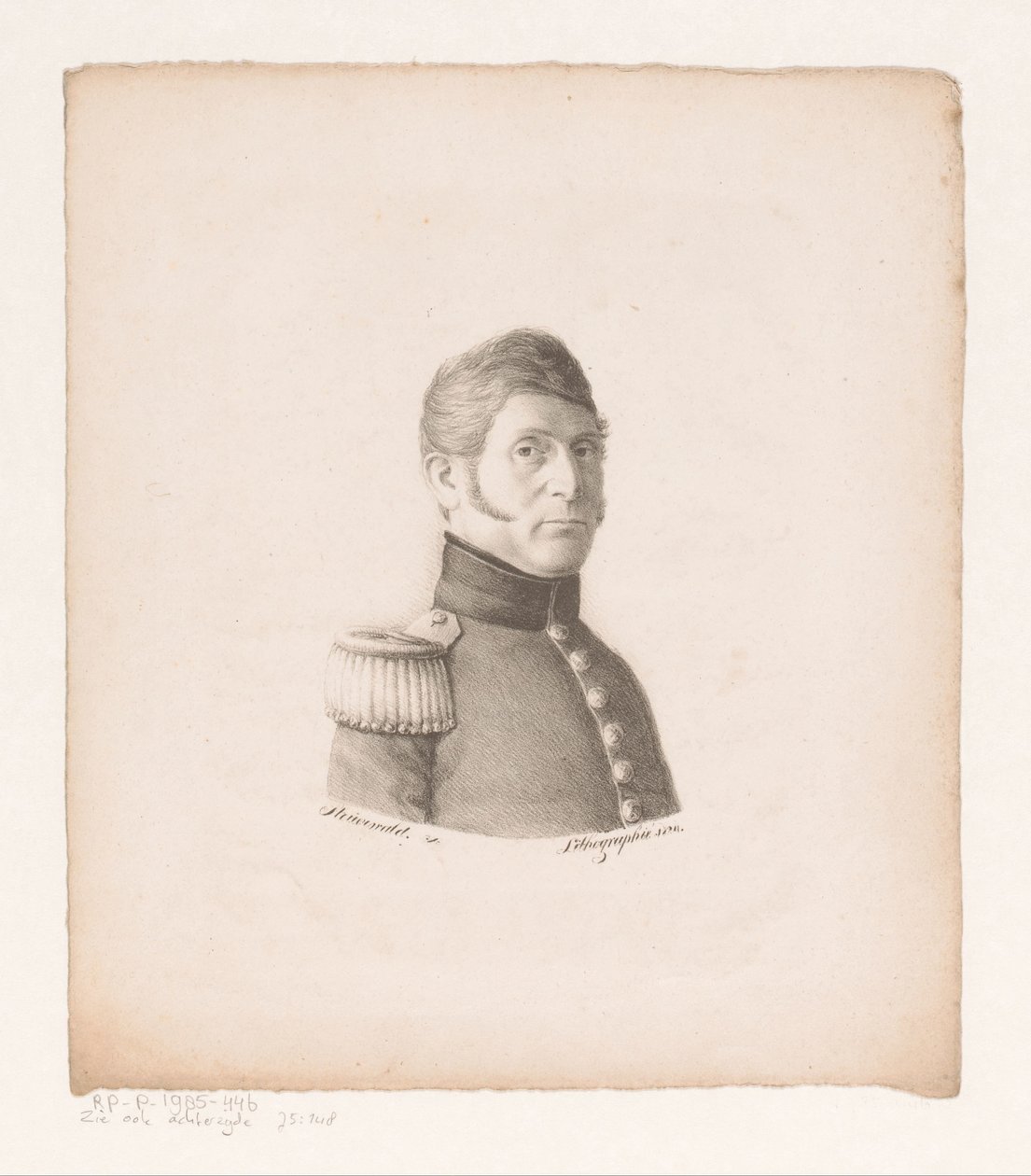 Portrett av ukjent soldat av Christian Heinrich Gottlieb Steuerwald