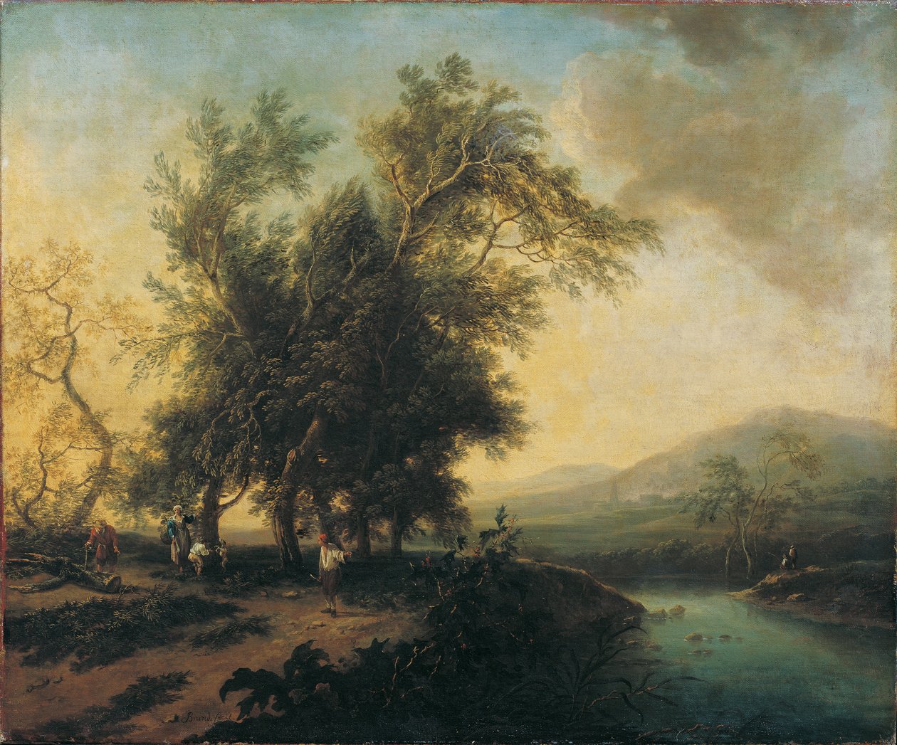 Landschaft mit Staffage av Christian Hilfgott Brand