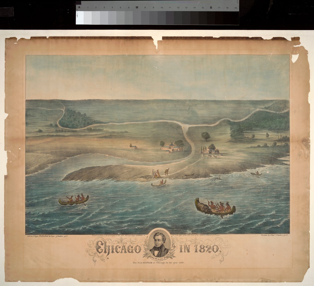 Chicago i 1820, 1867 av Christian Inger