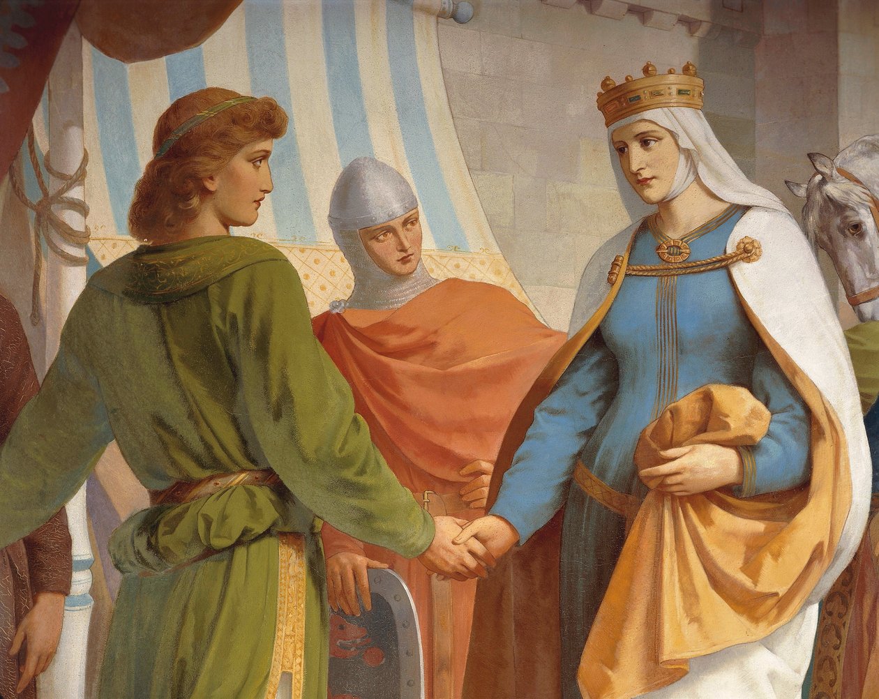 Parzival tar farvel med sin mor, dronning Herzeloyde, fra Parzival-syklusen, Singers