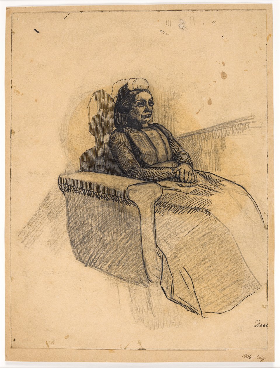 Dame i sofa av Christian Kongstad Petersen