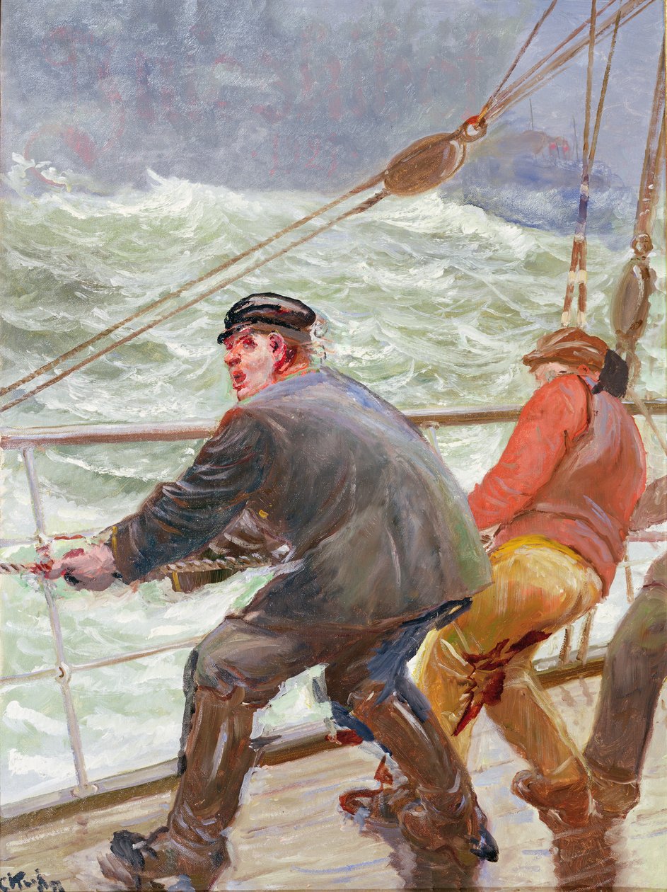 Haul windward (olje på lerret) av Christian Krohg