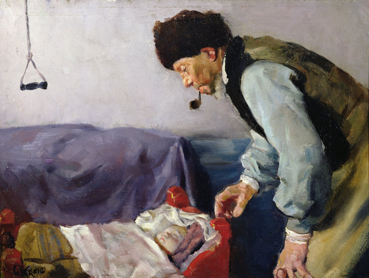 Niels Haihede og lille Sophus av Christian Krohg